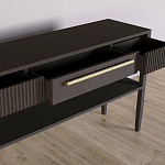 Дизайнерская Консоль с полкой и ящиком Primo Темный орех варинант исполнения - 7 | Loft Concept в Красноярске