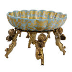 Чаша с орнаментом на бронзовых ножках в виде ангелов Eden Garden варинант исполнения - 2 | Loft Concept в Красноярске