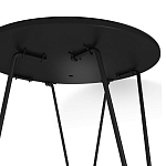 Стол журнальный с круглой столешницей из стекла Gold and Black Marble варинант исполнения - 5 | Loft Concept в Красноярске