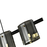 Подвесной светильник светодиодный с 5-ю цилиндрическими плафонами светло-серого цвета из стекла и стали Andrea Сhandelier Grey варинант исполнения - 3 | Loft Concept в Красноярске