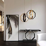 Консоль чёрная с геометрическим основанием Josette варинант исполнения - 2 | Loft Concept в Красноярске