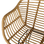 Стул барный с ротанговым плетением Half Bar Chair with Wicker с подлокотниками варинант исполнения - 8 | Loft Concept в Красноярске