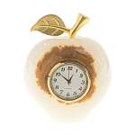 Часы настольные в виде яблока из натурального камня Оникс Stone Clock варинант исполнения - 5 | Loft Concept в Красноярске
