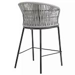 Стул барный с декоративным плетением на спинке и подлокотниках Chair Weave варинант исполнения - 3 | Loft Concept в Красноярске