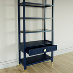 Стеллаж Elsa Dreams Blue со стеклянными полками и ящиком варинант исполнения - 3 | Loft Concept в Красноярске