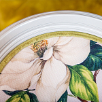 Стул светло-серый из натурального бука с изображением птиц и цветов Blooming Red Birds варинант исполнения - 5 | Loft Concept в Красноярске