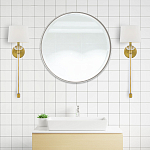 Бра с белым абажуром в форме конуса и прозрачным декоративным кольцом Quoizel варинант исполнения - 13 | Loft Concept в Красноярске