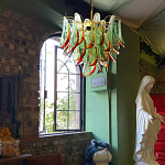 Люстра стеклянная с зелеными лепестками Green Leaf Fall варинант исполнения - 5 | Loft Concept в Красноярске