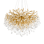 Люстра подвесная с прозрачными стеклянными подвесками в форме капель Диаметр 80 см Droplet Chandelier варинант исполнения - 14 | Loft Concept в Красноярске
