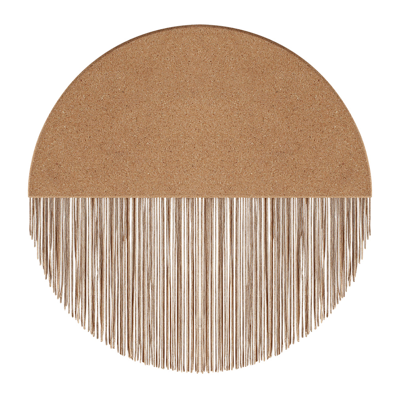 Бра круглое натуральная пробка с бахромой Natural Cork Бежевый в Красноярске | Loft Concept 