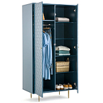 Шкаф двухдверный Scale Ornament Blue Wardrobe варинант исполнения - 5 | Loft Concept в Красноярске