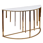 Консоль приставная полукруглая на основании золотого цвета Interior Accent варинант исполнения - 1 | Loft Concept в Красноярске