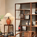 Стеллаж деревянный с полками для хранения Moon Walnut Furniture варинант исполнения - 2 | Loft Concept в Красноярске