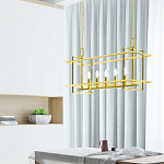 Подвесной светильник прямоугольный 5-ти ламповый Linear Kitchen Light варинант исполнения - 3 | Loft Concept в Красноярске
