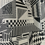 Мебельная ткань Шенилл черно-белый принт 280 см T3-44 варинант исполнения - 2 | Loft Concept в Красноярске