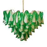 Люстра из стеклянных зеленых лепестков Petalled Illuminator варинант исполнения - 1 | Loft Concept в Красноярске