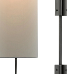 Бра чёрное с тканевым абажуром в форме цилиндра Rough Beauty варинант исполнения - 1 | Loft Concept в Красноярске