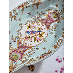 Блюдо овальное из голубого фарфора с ручками в виде бабочек и цветочным рисунком Blue Garden варинант исполнения - 8 | Loft Concept в Красноярске