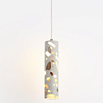 Подвесной светильник с цилиндрическим белым бетонным плафоном Terrazzo Light варинант исполнения - 1 | Loft Concept в Красноярске