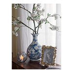 Ваза с мотивами цветущего сада с попугаями Blue Vase Inspired by Nature варинант исполнения - 7 | Loft Concept в Красноярске