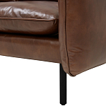 Трехместный кожаный диван на ножках темно-коричневый Tailler Sofa Brown варинант исполнения - 4 | Loft Concept в Красноярске