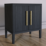 Тумбочка Primo с дверцами шпон Черный дуб варинант исполнения - 3 | Loft Concept в Красноярске