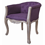 Кресло низкое в стиле прованс Louis French Armchair purple flax варинант исполнения - 1 | Loft Concept в Красноярске