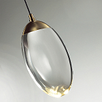 Подвесной светильник с плафоном в форме капли Crystal Transparent Drop варинант исполнения - 2 | Loft Concept в Красноярске