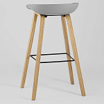 Барный стул на ножках из натурального дерева Boras Grey варинант исполнения - 5 | Loft Concept в Красноярске