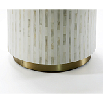 Круглый приставной столик с инкрустацией RADIAL BONE INLAY SIDE TABLE варинант исполнения - 2 | Loft Concept в Красноярске