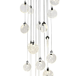 Каскадная люстра с плафонами в виде круглых пластин из хрусталя Esme Round Plates Chrome Chandelier 25 варинант исполнения - 2 | Loft Concept в Красноярске