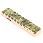 Зажигалка электронная с накладкой из натурального камня Змеевик и с USB проводом для зарядки Stone Lighters варинант исполнения - 1 | Loft Concept в Красноярске