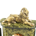 Настольный письменный набор из змеевика и бронзы с декором в виде льва Successful Leader варинант исполнения - 3 | Loft Concept в Красноярске