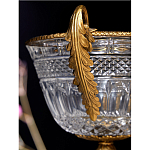 Чаша из прозрачного стекла с ручками и ободком из бронзы Eden Garden варинант исполнения - 3 | Loft Concept в Красноярске