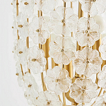 Подвесной светильник декорированный цветами из стекла Lightness of Flowers варинант исполнения - 2 | Loft Concept в Красноярске