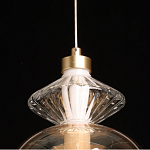 Подвесной светильник с вертикальной композицией из прозрачных и янтарных стеклянных шаров и ромбов Gabriel Scott Luna варинант исполнения - 19 | Loft Concept в Красноярске