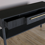 Дизайнерская Консоль с полкой и ящиком Primo Черный дуб варинант исполнения - 6 | Loft Concept в Красноярске