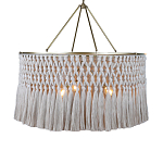 Люстра круглая плетеная с бахромой Wicker Tassel Chandelier варинант исполнения - 1 | Loft Concept в Красноярске