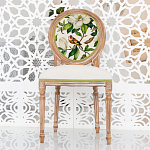 Стул бежевый из натурального бука с изображением птицы в саду Blooming Colored Birds варинант исполнения - 3 | Loft Concept в Красноярске