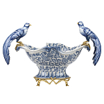 Фарфоровая чаша с птицами Blue and White варинант исполнения - 1 | Loft Concept в Красноярске