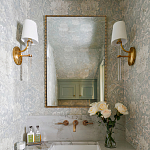 Зеркало прямоугольное в фактурной золотой раме Reflective Fabric варинант исполнения - 2 | Loft Concept в Красноярске