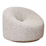 Кресло вращающееся круглой формы из серого шенилла Favorite Vacation Place варинант исполнения - 4 | Loft Concept в Красноярске