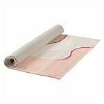 Ковер из хлопка с абстрактным принтом бежевого цвета Elysian Flow Blush варинант исполнения - 2 | Loft Concept в Красноярске