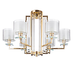 Люстра с 6-ю цилиндрическими плафонами из стекла Laurent варинант исполнения - 1 | Loft Concept в Красноярске