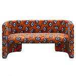 Акцентный Двухместный Диван Leela Оранжевый Орнамент варинант исполнения - 3 | Loft Concept в Красноярске