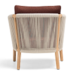 Дизайнерское уличное кресло из массива дерева с веревочной спинкой BOBOLI Armchair варинант исполнения - 5 | Loft Concept в Красноярске