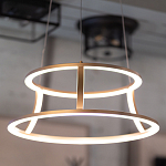 Люстра золотого цвета с 2-мя светодиодными кольцами Eurofase варинант исполнения - 8 | Loft Concept в Красноярске