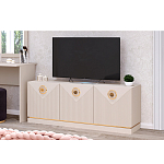 ТВ-тумба с 3-мя фактурными дверцами Satin Furniture варинант исполнения - 3 | Loft Concept в Красноярске