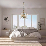 Люстра в виде клетки с цветами Flower Cell варинант исполнения - 4 | Loft Concept в Красноярске