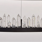 Люстра с двумя кольцами черного цвета с хрустальными элементами QUARTZ CRYSTAL варинант исполнения - 6 | Loft Concept в Красноярске